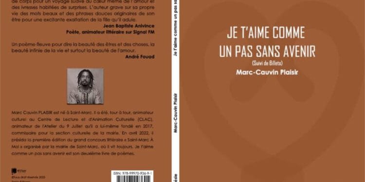 Marc-Cauvin Plaisir publie son deuxième livre de poésie