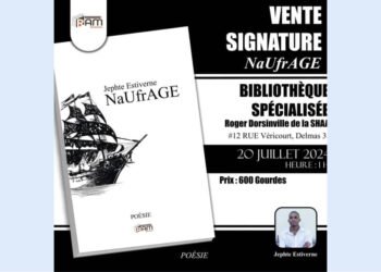 Le poète Jephte Estiverne signe son dernier recueil « NaUfrAgE »